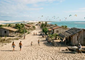 Ruas de areia e pipas no céu: o vilarejo de pescadores ao lado de uma das principais maravilhas do planeta