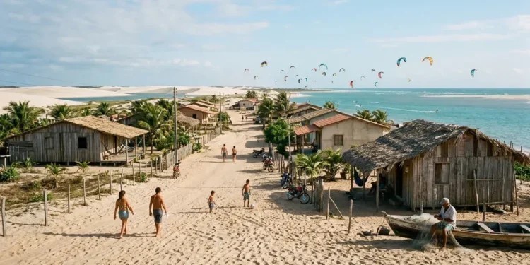 Ruas de areia e pipas no céu: o vilarejo de pescadores ao lado de uma das principais maravilhas do planeta