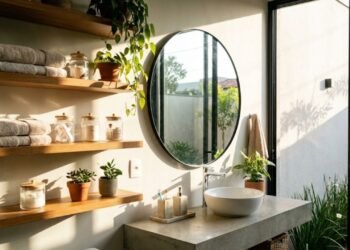 As soluções simples que substituem armários no banheiro e deixam tudo no lugar