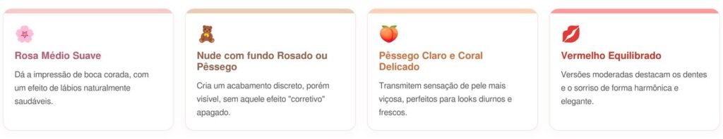 Cores de batom que iluminam o rosto ganham espaço por realçar a beleza natural sem pesar na maquiagem