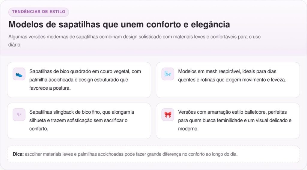 As sapatilhas básicas começam a perder espaço no guarda-roupa feminino