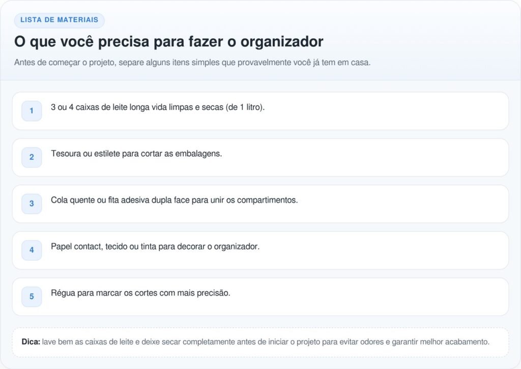 Caixas de leite vazias estão virando objetos úteis na cozinha
