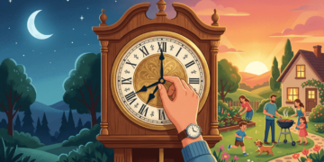 Os relógios serão ajustados para o horário de verão mais cedo em 2026, alterando o horário do pôr do sol e causando transtornos na rotina diária das famílias