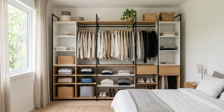 Projeto de interiores prioriza closet aberto no lugar do guarda-roupa fechado