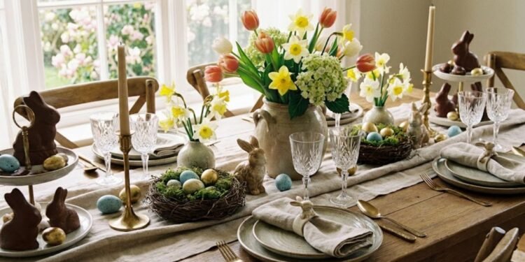 A utilização de caminhos de mesa em linho puro ou jogos americanos de fibras naturais traz um aspecto orgânico