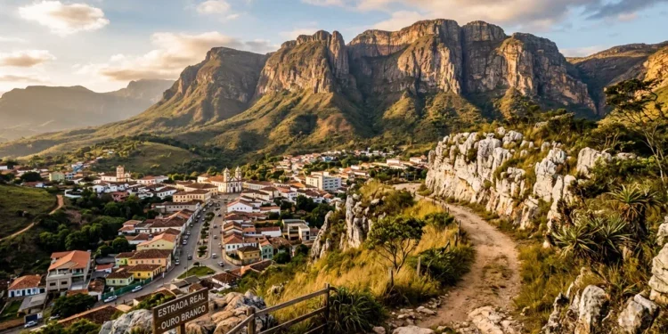 A serra a 100 km de BH que esconde uma cidade desenvolvida no interior de Minas Gerais