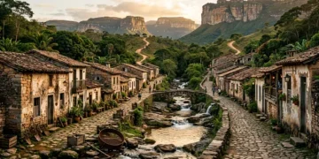 Um vilarejo de pedra e riachos que já foi a maior produtora de diamantes do mundo