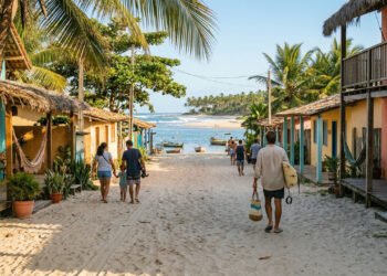 O vilarejo sem carros e sem asfalto onde o rio encontra o mar e o tempo para