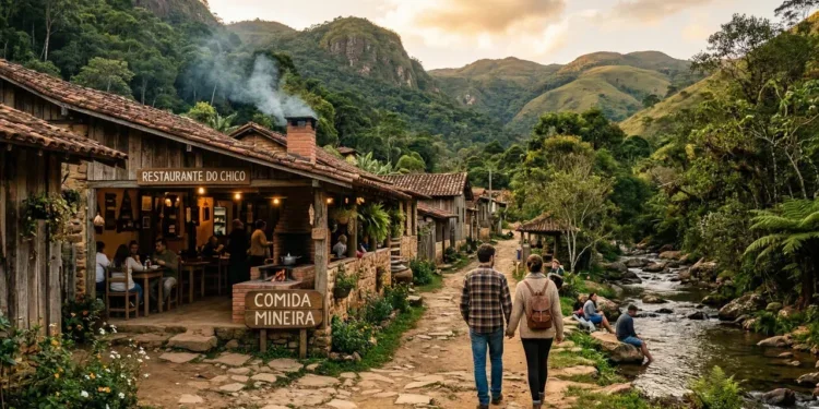 O vilarejo a 25 km de BH com cachoeiras, trilhas e restaurantes rústicos de comida mineira