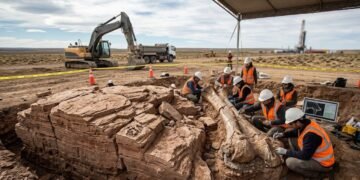 osso fossil titanossauro