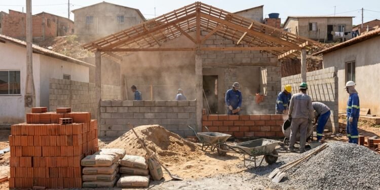 Quanto um pedreiro cobra em 2026 para construir uma casa simples de 2 quartos