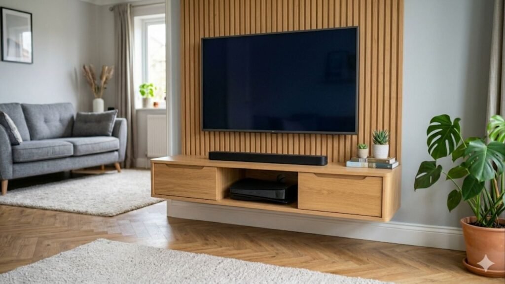 Adeus ao tradicional rack de TV: a tendência mais minimalista e inteligente para a sua sala em 2026