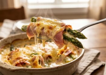 Aspargos assados com presunto viram a receita favorita e você pode preparar em poucos minutos com muito sabor