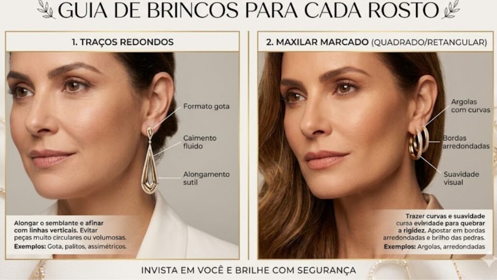 Brincos para cada rosto