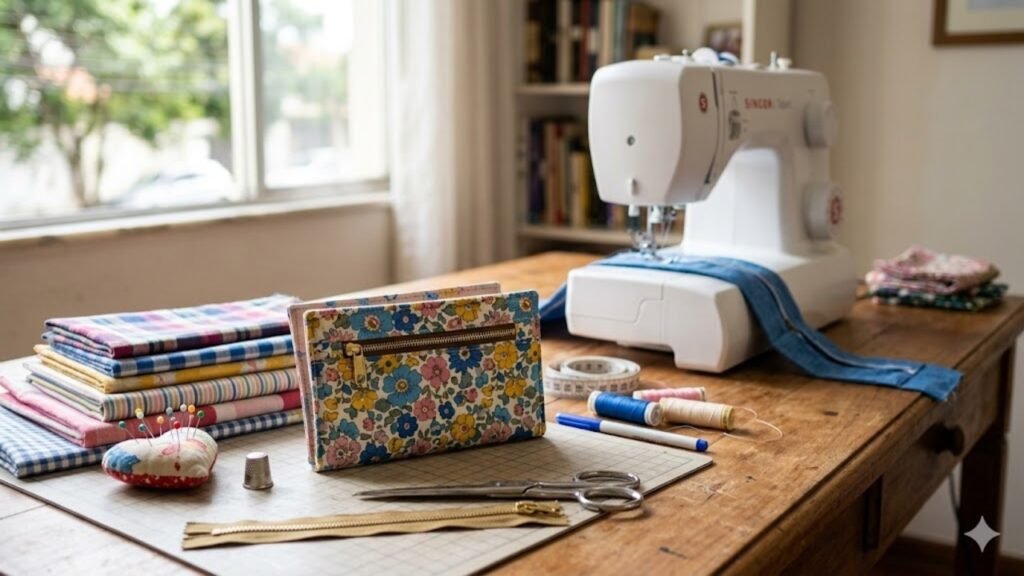 Como fazer carteira de tecido fácil em casa