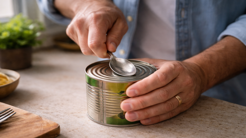 Como abrir lata sem abridor