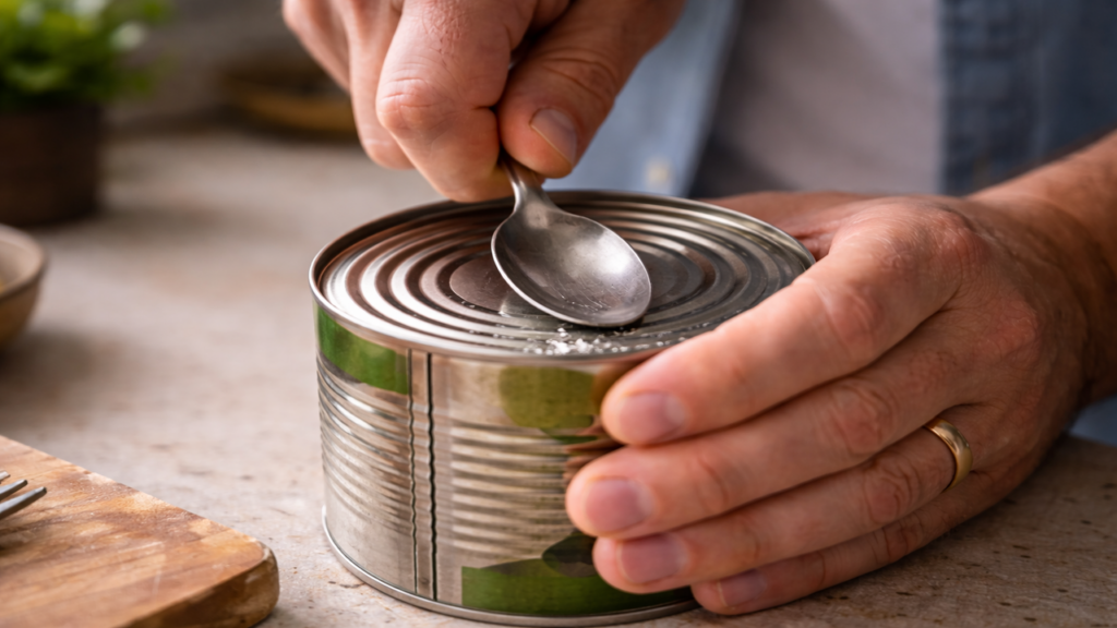 Como abrir lata sem abridor