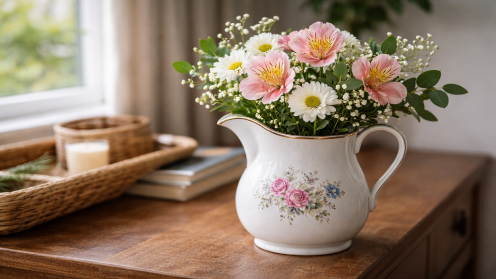 O uso surpreendente da leiteira de porcelana em casa