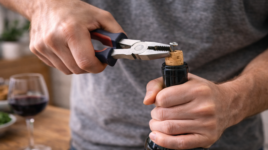 Como abrir vinho sem saca rolha
