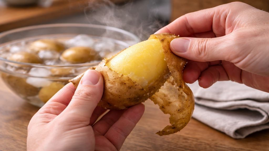 Descascar batata em segundos
