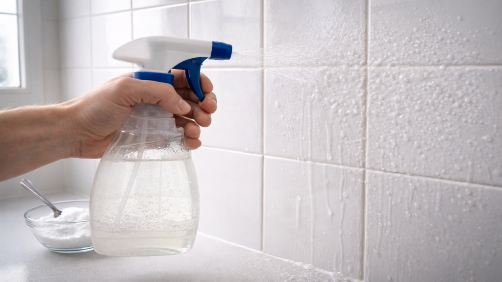 Limpar azulejos com bicarbonato