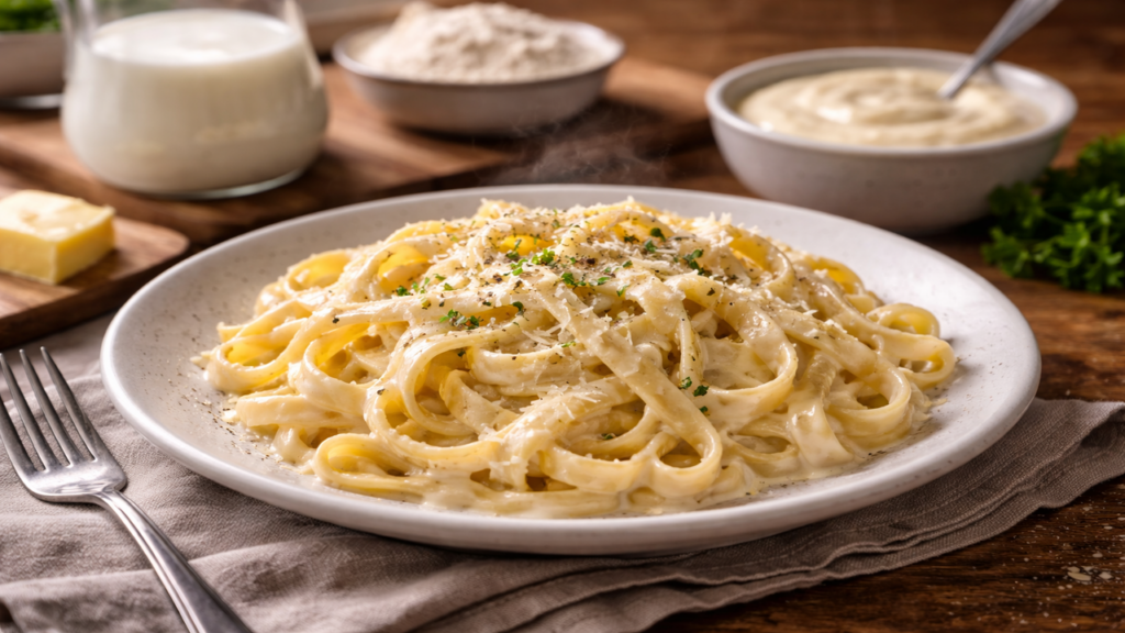 Molho barato para massa fica cremoso e delicioso