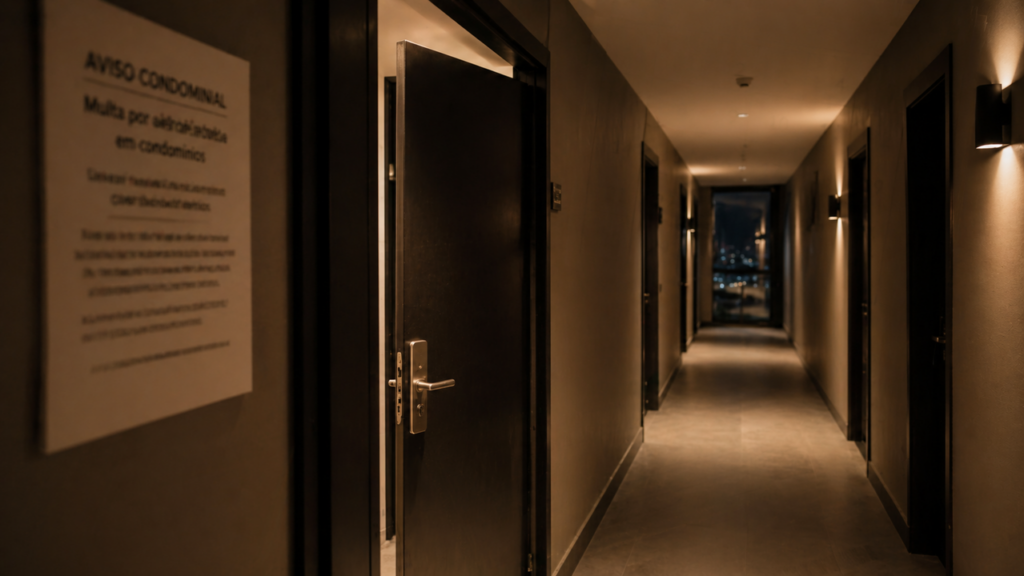 Barulho de porta à noite pode dar multa sim