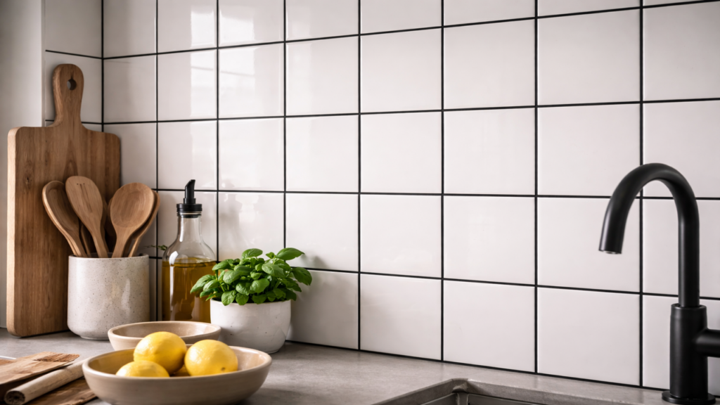 Linhas de rejunte coloridas são a nova tendência na decoração