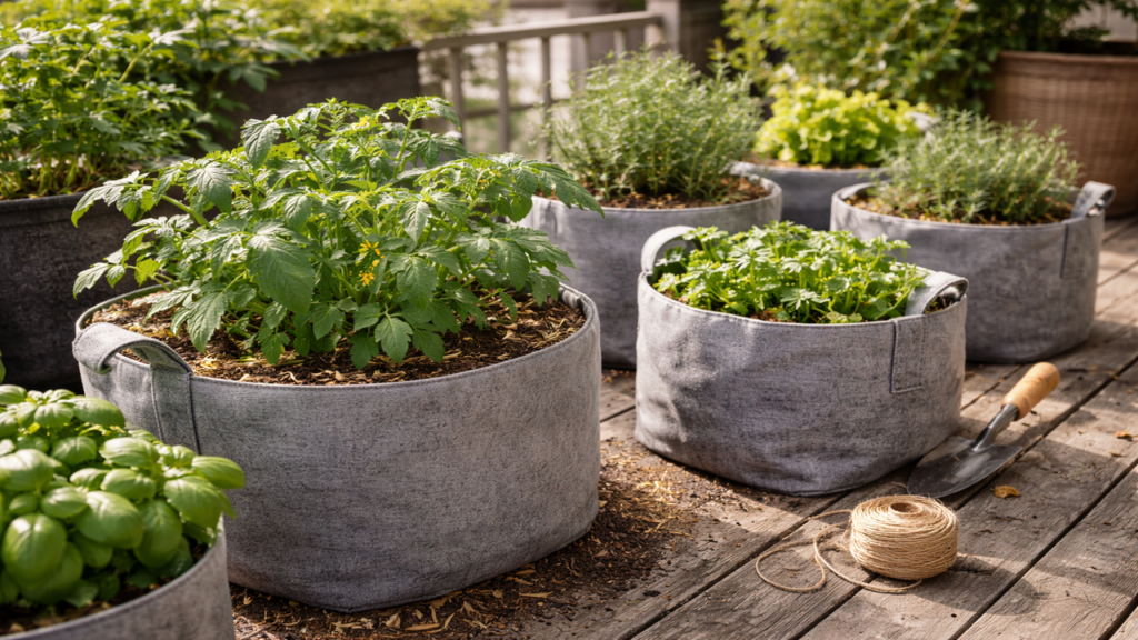 Vasos geotêxteis são a solução mais eficiente para plantas