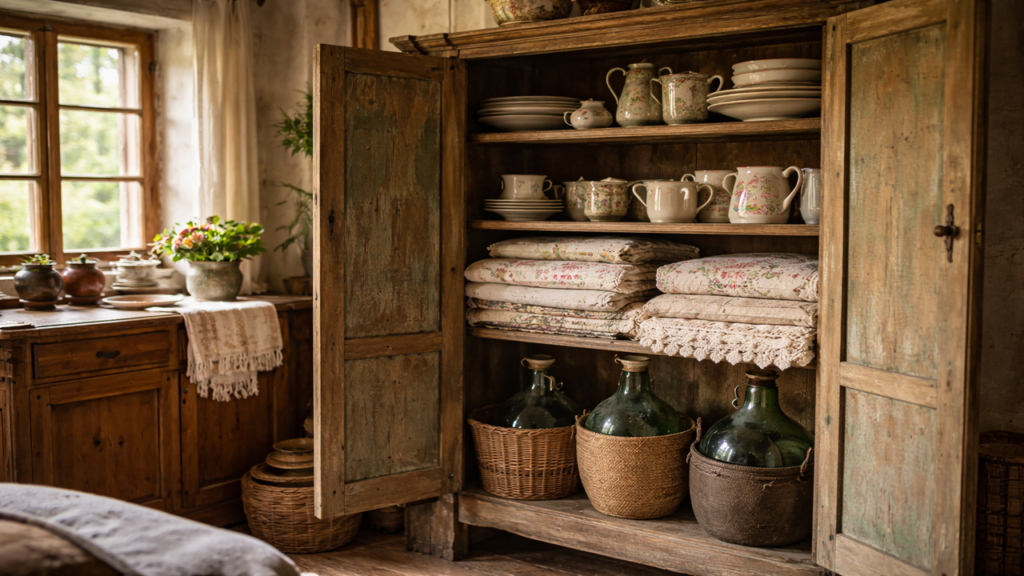 Antiguidades de casa de campo viraram tesouro na decoração