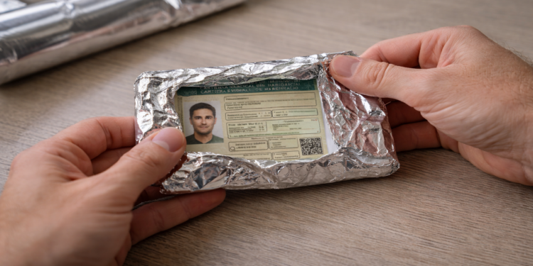 Embrulhar RG em papel alumínio realmente protege seus dados