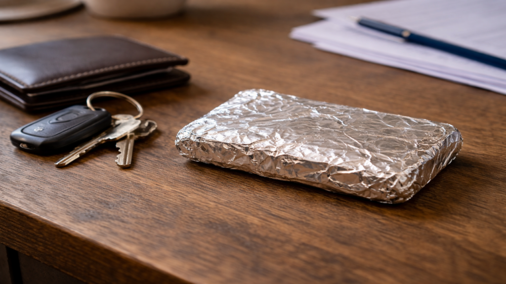 Embrulhar RG em papel alumínio realmente protege seus dados