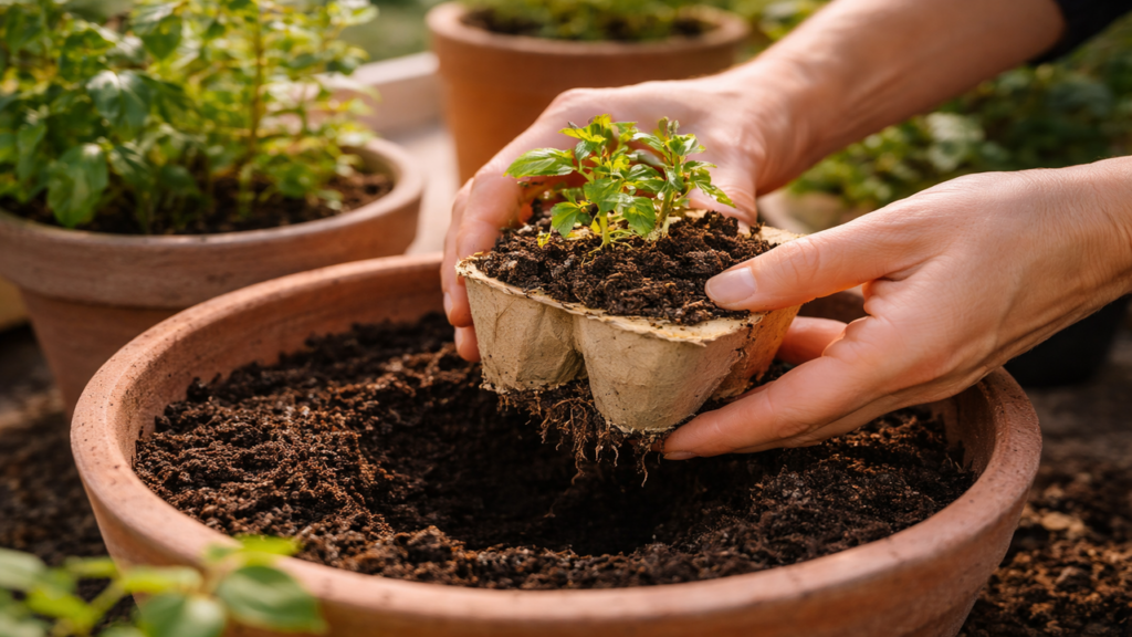 Caixa de ovo vira horta caseira simples e barata