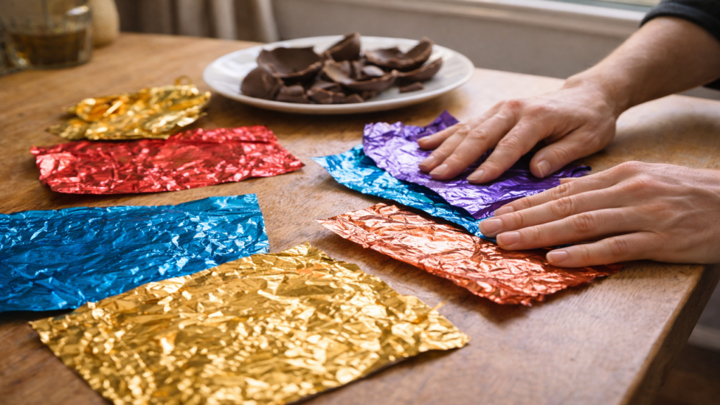 Papel alumínio da Páscoa ganha novo uso em casa