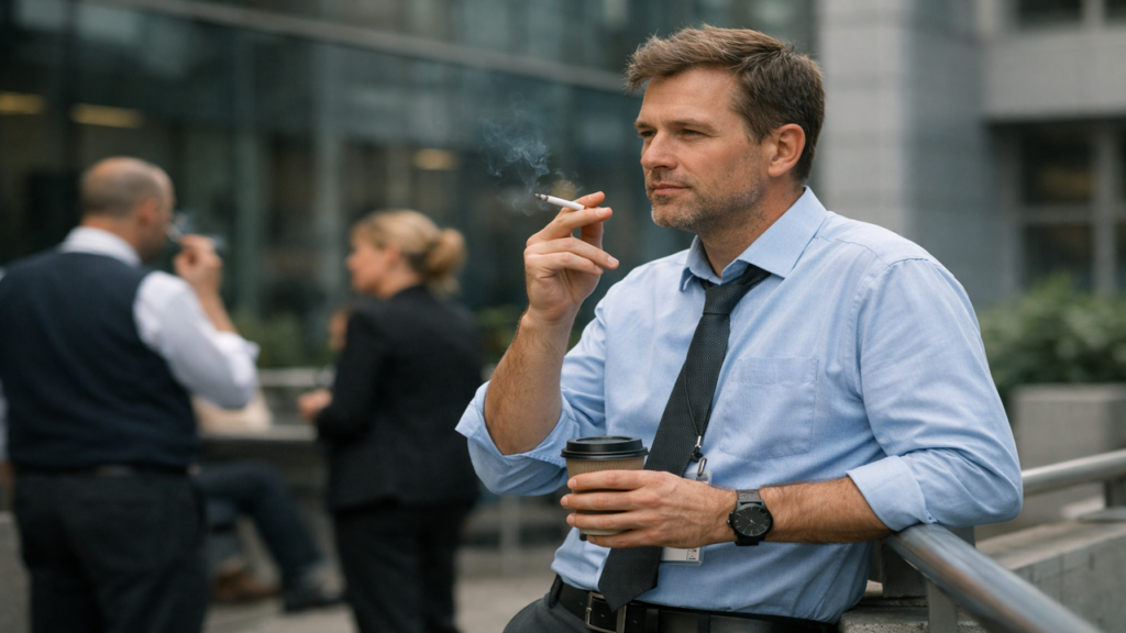 Pausa para fumar no trabalho