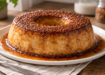 Essa receita de pudim de pão é puro sabor de infância