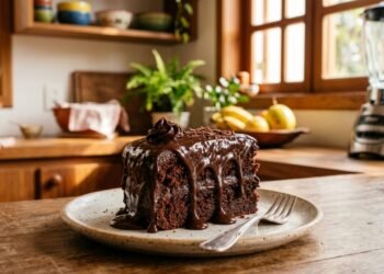 Em menos de uma hora você faz um bolo de chocolate fofinho com cobertura que lembra brigadeiro de panela