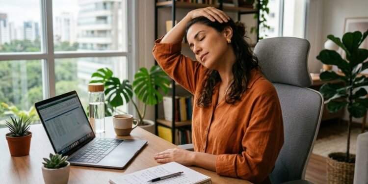 Truque simples de alongamentos para o pescoço que alivia a tensão acumulada em poucos minutos