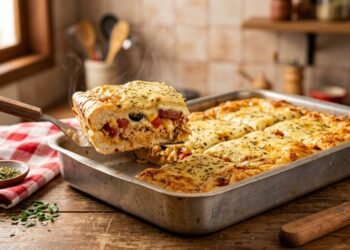 Mais fácil que pizza: o lanchão de forno, que é só misturar e assar para ter uma refeição prática e deliciosa