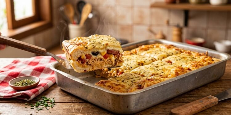 Mais fácil que pizza: o lanchão de forno, que é só misturar e assar para ter uma refeição prática e deliciosa