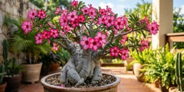 Rosa-do-deserto exige um cuidado que pouca gente respeita na rega, e ignorar isso pode destruir o caudex rapidamente