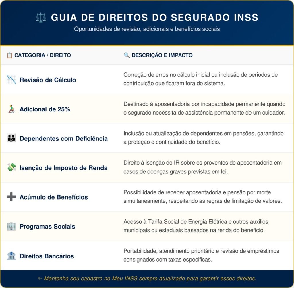 7 direitos pouco conhecidos de aposentados que podem aumentar a renda mensal
