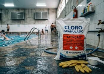 Cloro de piscina pode virar risco grave quando o uso errado transforma limpeza em perigo real
