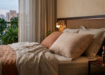 Essa tendência com cobre no quarto promete noites mais frescas e confortáveis