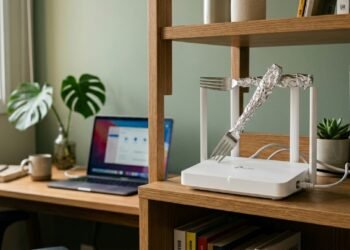 Colocar um garfo embrulhado em papel alumínio sobre o roteador Wi-Fi: por que é recomendado e para que serve