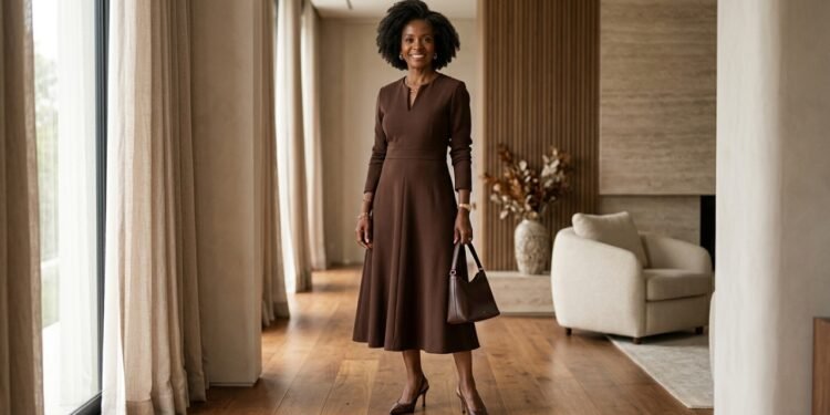 7 looks em marrom chocolate elegante que deixam mulheres 50+ mais refinadas e atuais