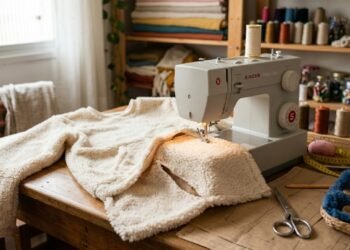 Faça em casa um casaco de tecido felpudo com um truque de costura simples para os dias frios