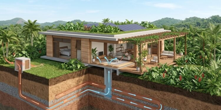 O túnel subterrâneo que pode reduzir o calor da casa usando a temperatura estável do solo