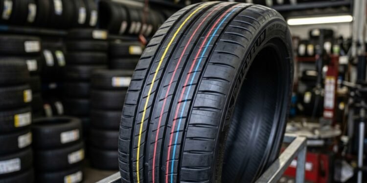 O que significam as linhas de marcação coloridas nos pneus?