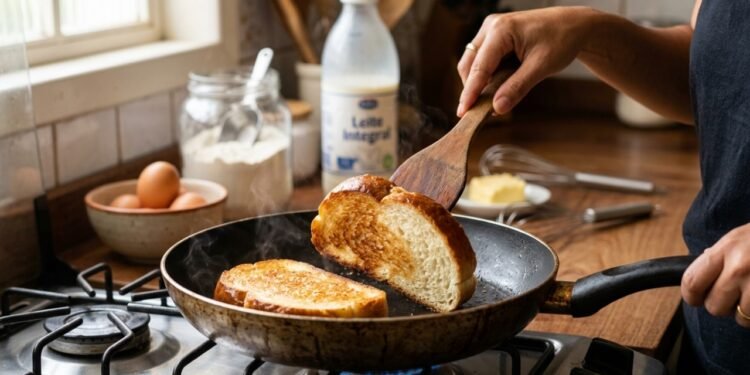 Pão de leite na frigideira fica macio e dourado em menos de 20 minutos com receita fácil